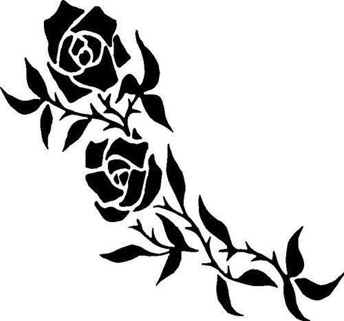Rose Vine Vinyl Decal Sticker - Die Cut Waterproof Car Window Wall Laptop Decal for Windows, Cars, Trucks, Toolboxes, MacBooks & Smooth Surfaces | Perfect for Home Decor, Vehicle Customization & Personalizing Electronics