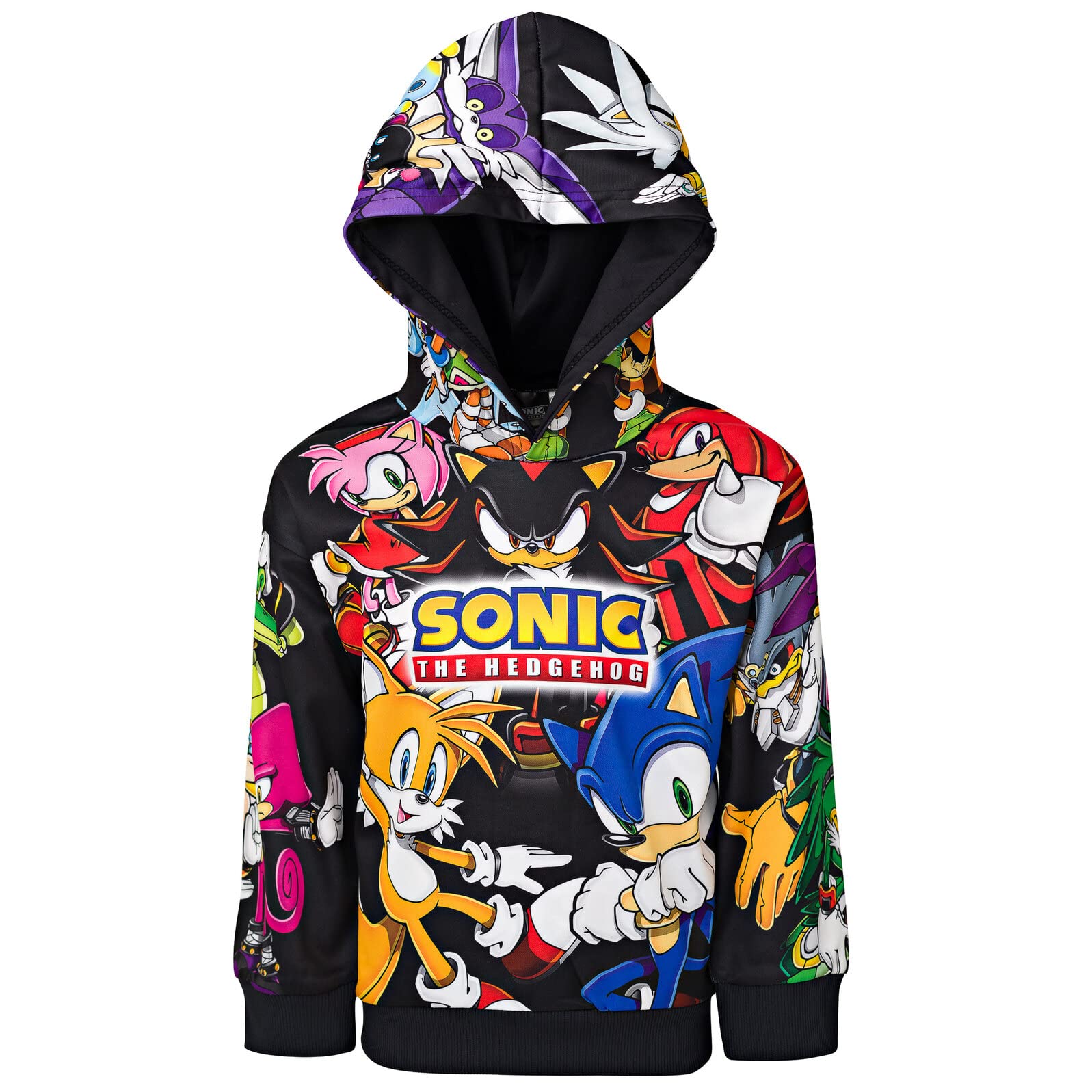 Sonic the Hedgehog Tails & Shadow Fleece Pullover Hoodie for Kids - Soft & Warm Unisex Sweatshirt for Boys & Girls - Perfect for Cosplay, Halloween & Everyday Wear