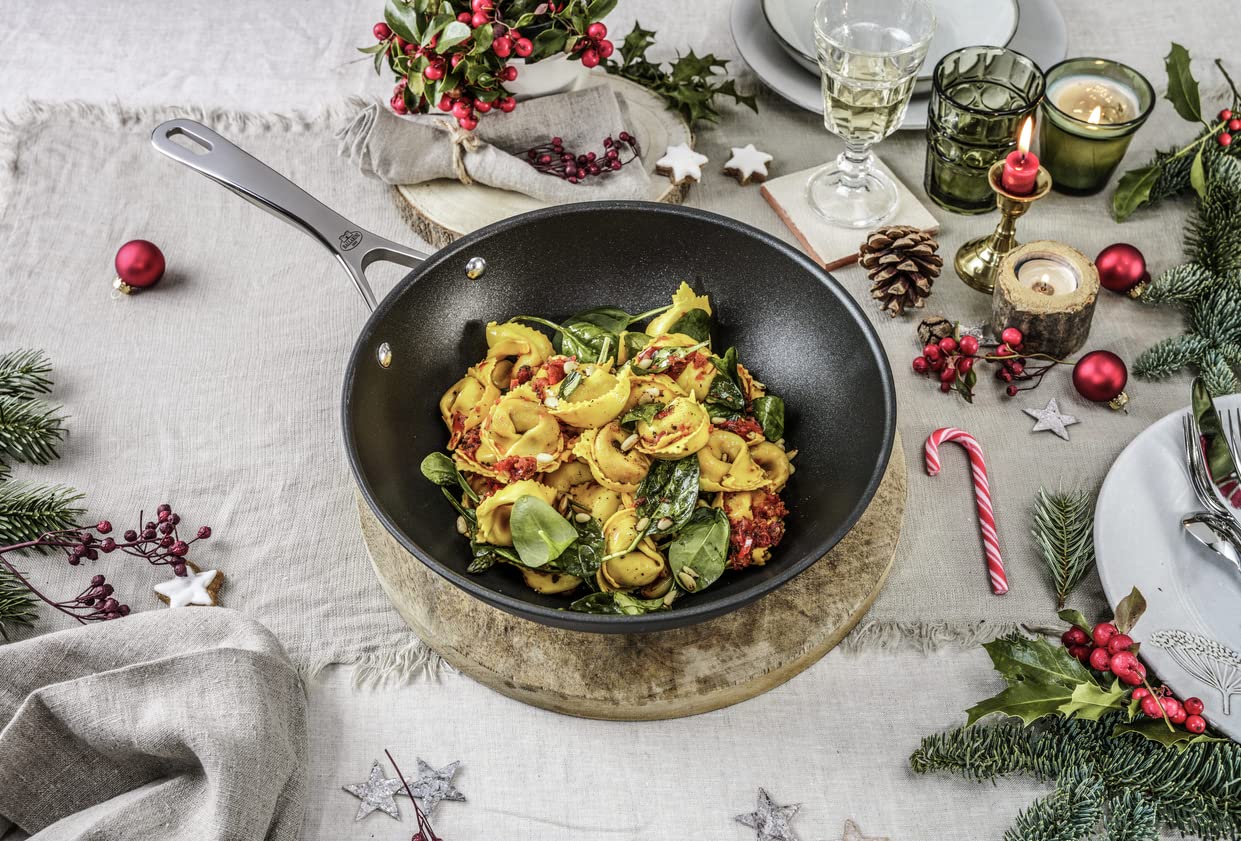 Ballarini ALBA Titanium Non-Stick Wok Pan 30cm - Professional Italian Cookware for Stir-Fry, Sauté & Deep Frying - Perfect for Home Chefs & Asian Cuisine