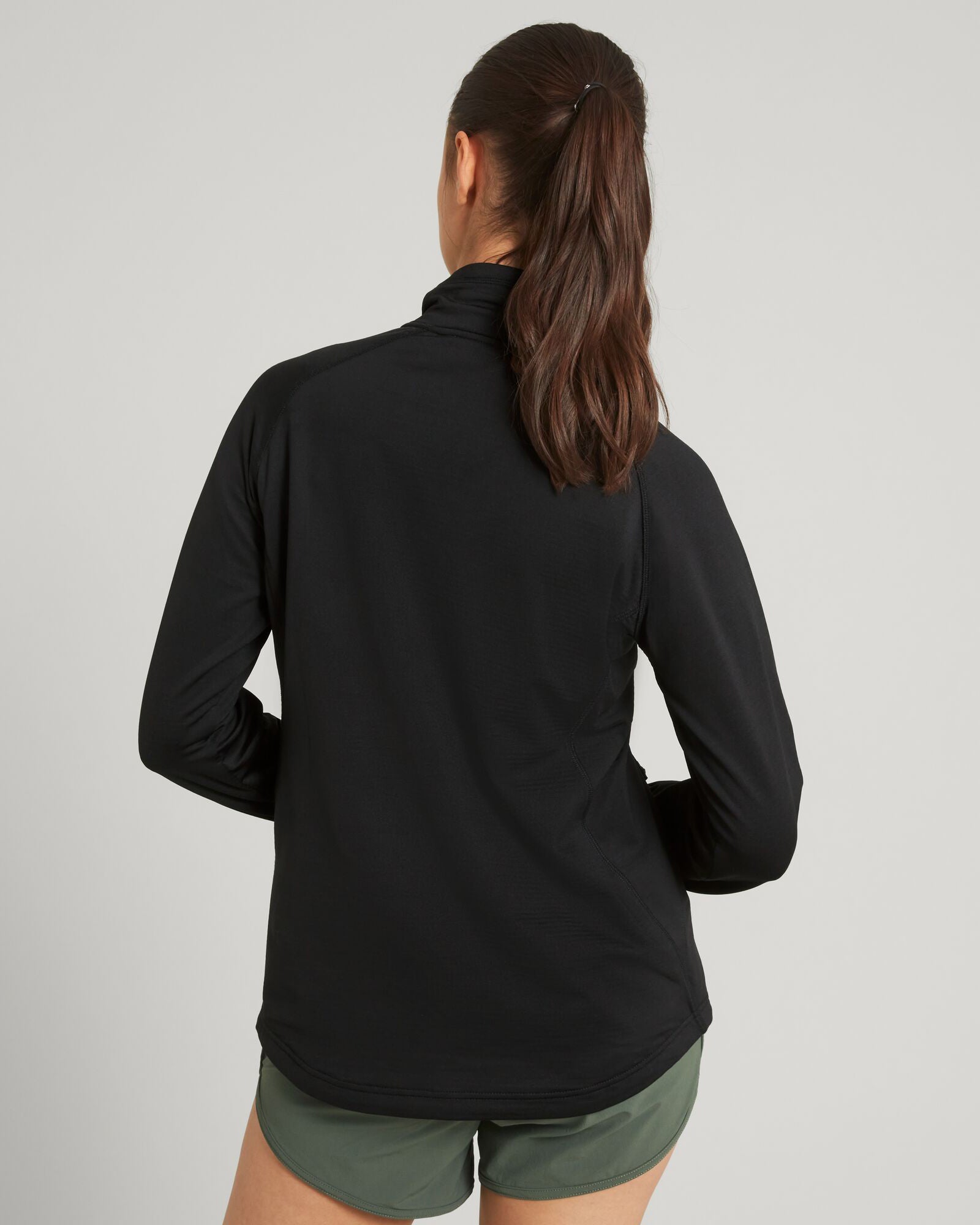 ULT Hike Women's Quarter Zip Pullover Fleece Jacket - Black | Lightweight Hiking & Outdoor Layering for Women