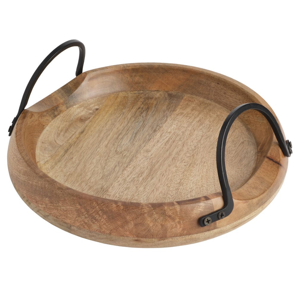 Knox Mango Wood Serving Tray - Handcrafted Rustic Wooden Tray for Coffee Table, Breakfast in Bed, or Entertaining Guests - Perfect for Home Decor & Gift Giving