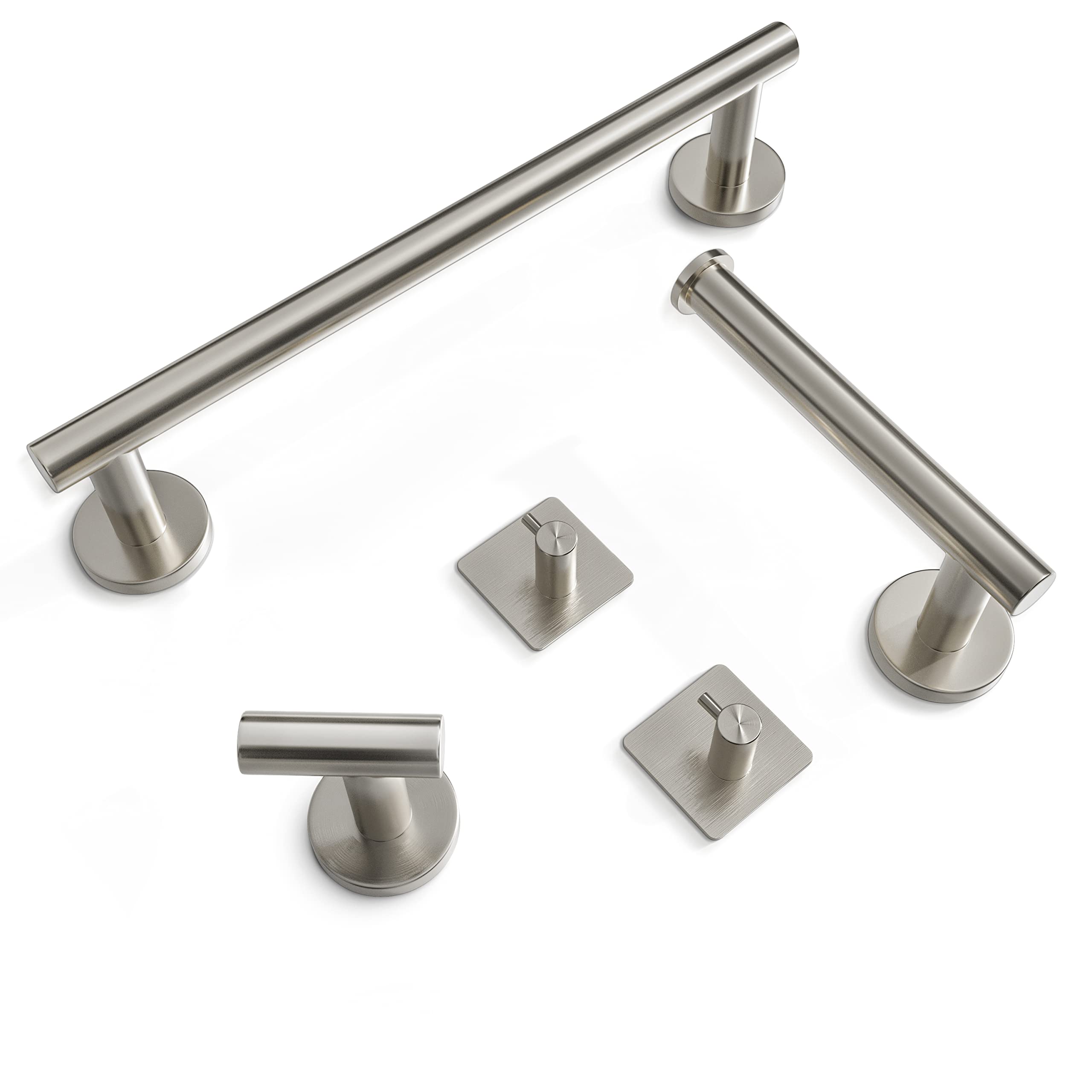 5-Piece Brushed Nickel Bathroom Hardware Set - 16