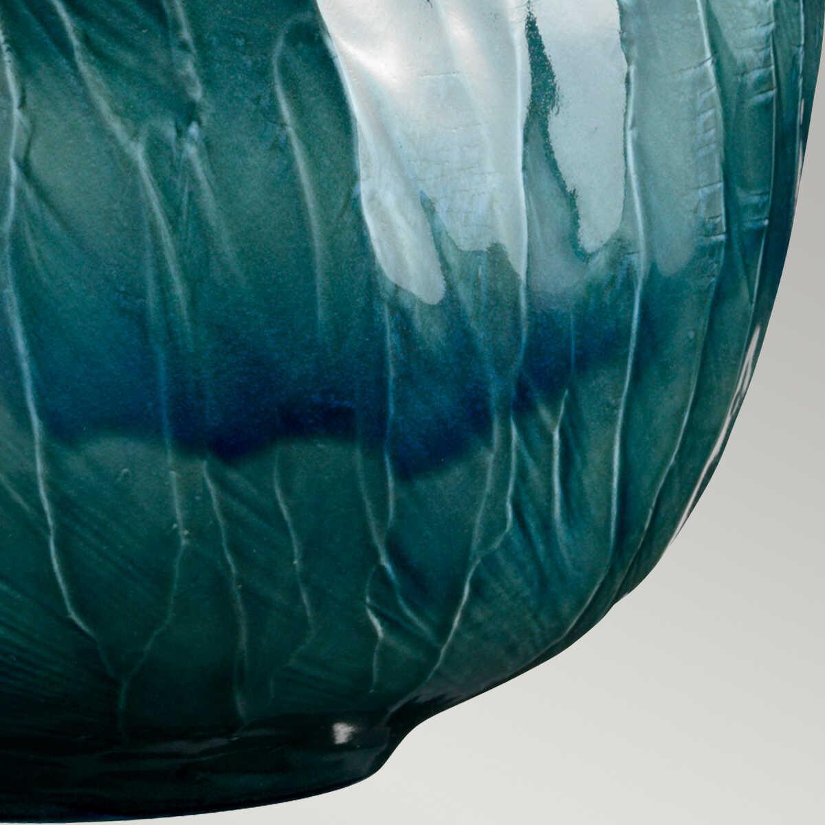 Blue Globe 1-Light Ceramic Table Lamp by Elstead Lighting - Modern Home Decor for Living Room, Bedroom & Office