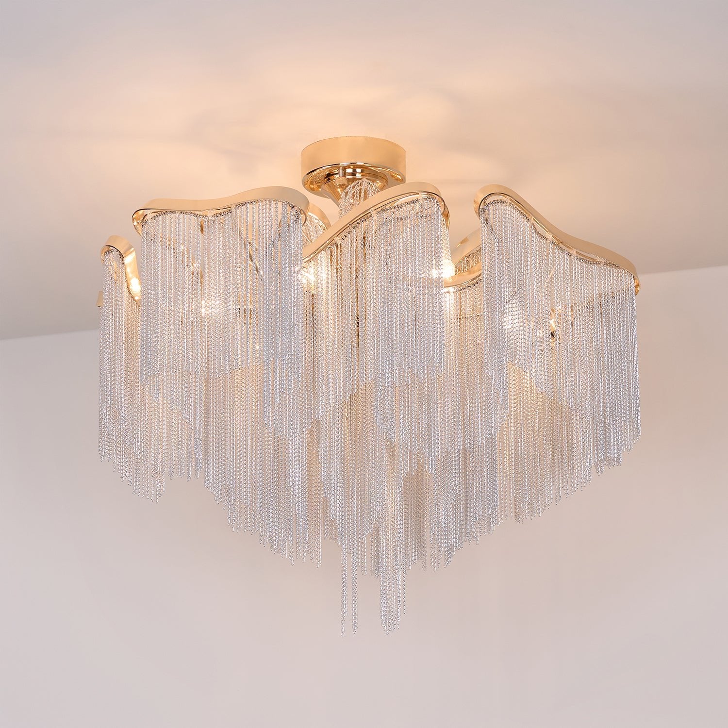 Modern Tassel Ceiling Lamp - Elegant Chandelier Lighting Fixture for Living Room, Bedroom & Dining Room - Perfect for Home Decor and Ambient Lighting