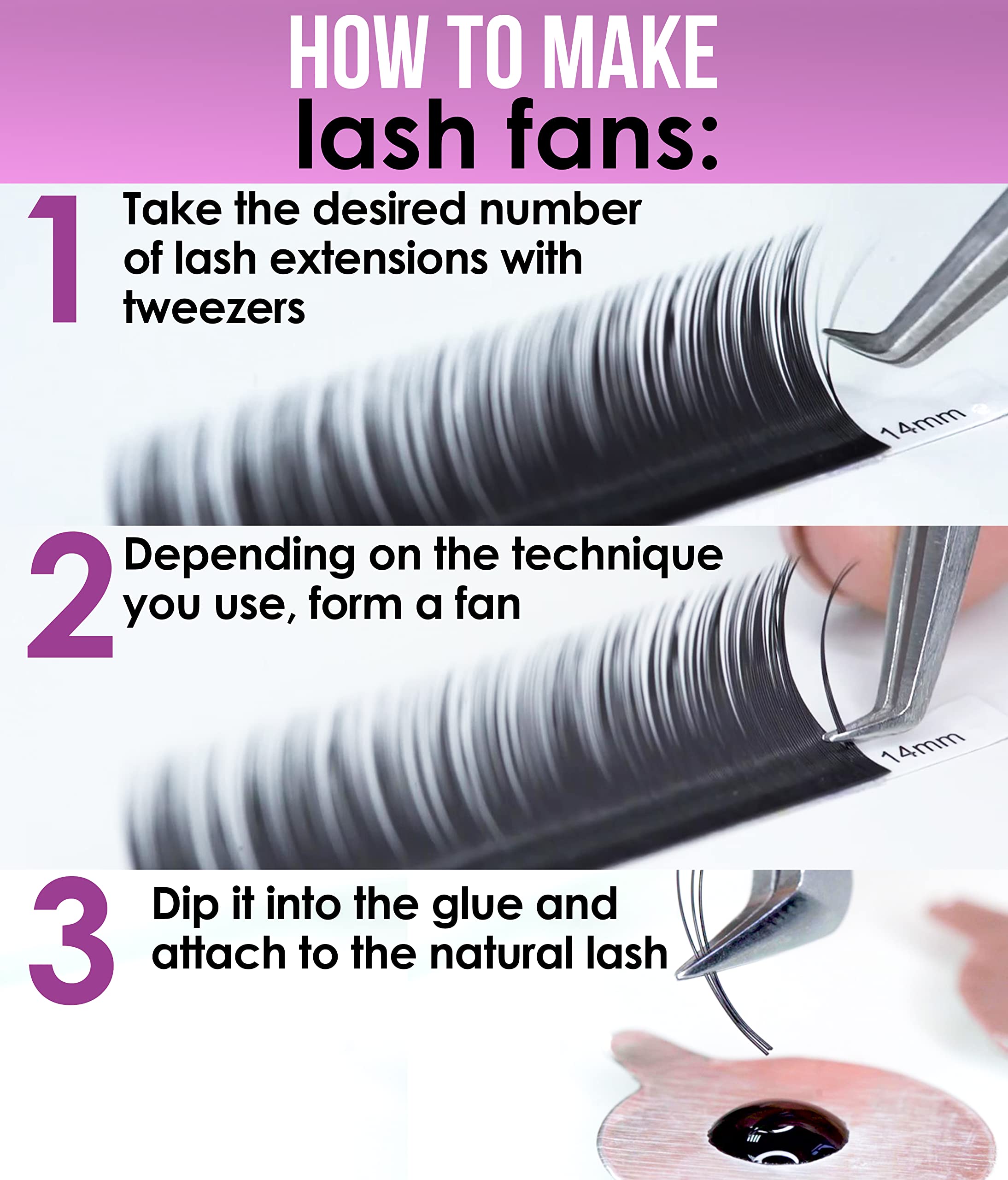 Stacy Lash Black Mink Eyelash Extensions - J Curl 0.25mm 13mm Individual Lashes for Natural Volume & Length | Perfect for Bridal, Party & Daily Makeup Looks
