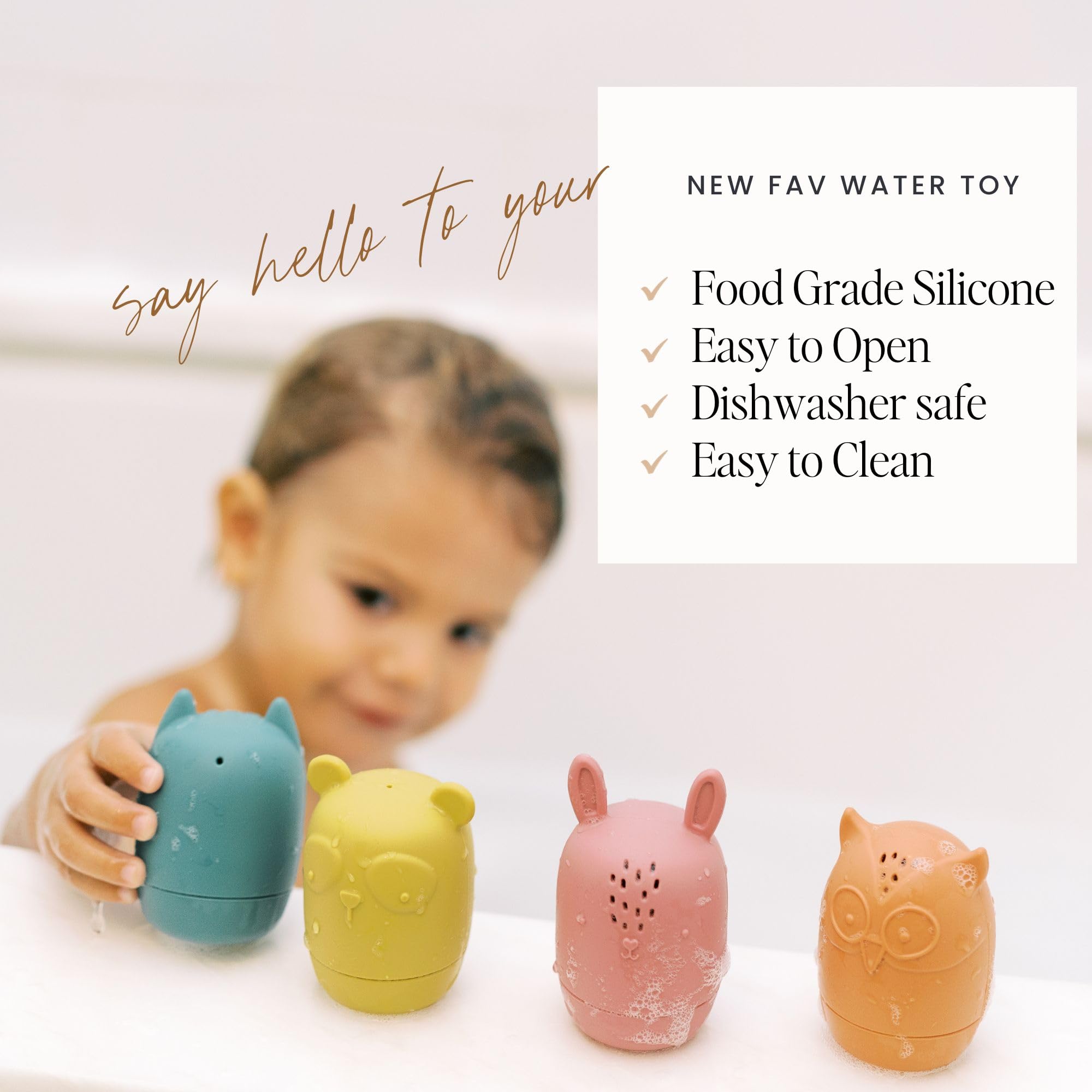 Grey+Sun Bath Toys for Toddlers 1-3 | Baby Pool & Bath Time Fun