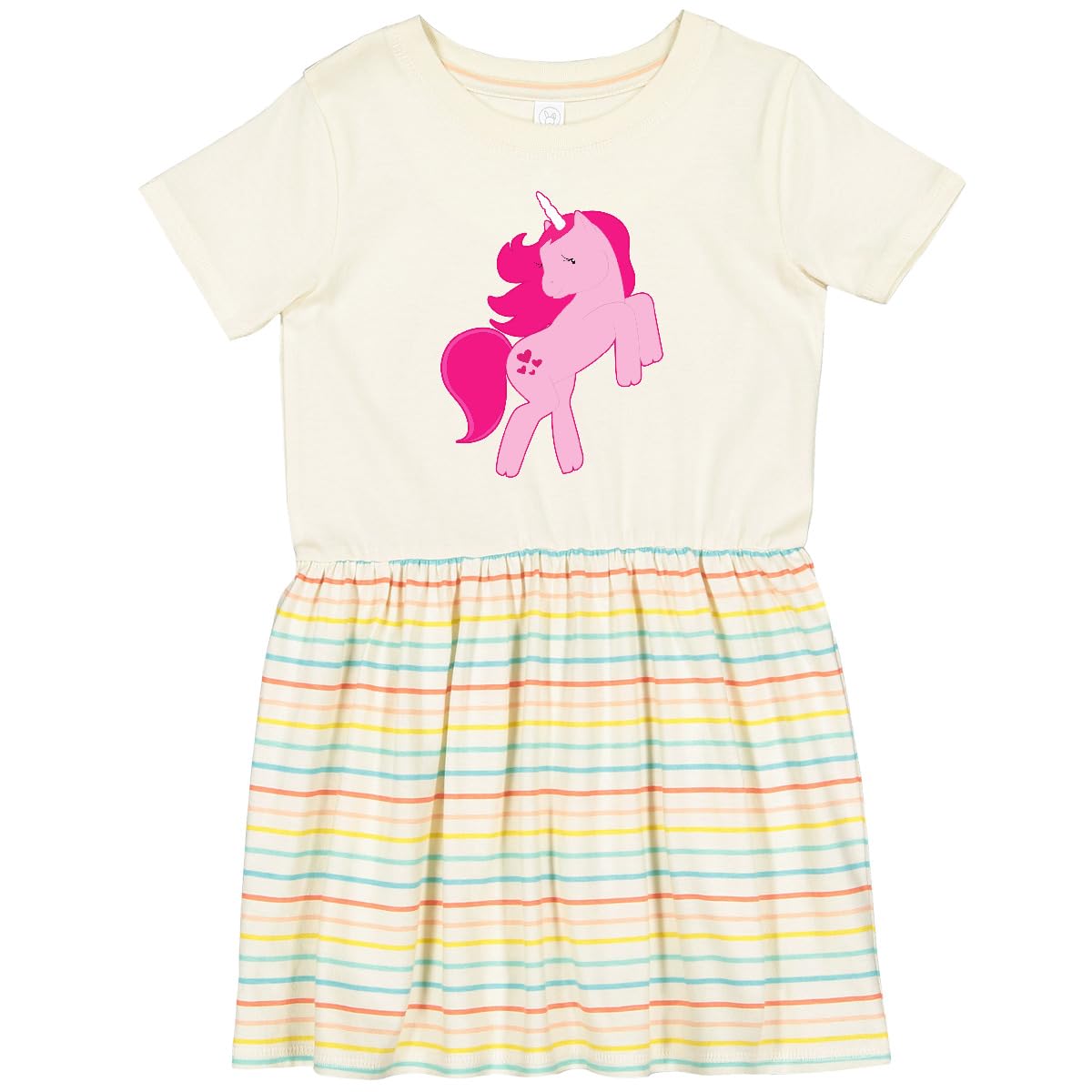 Inktastic Pink Unicorn Toddler Dress - Cute Girls Casual Outfit for Birthday, Party & Playdate | Soft Cotton Kids Clothing for Ages 2-4 Years