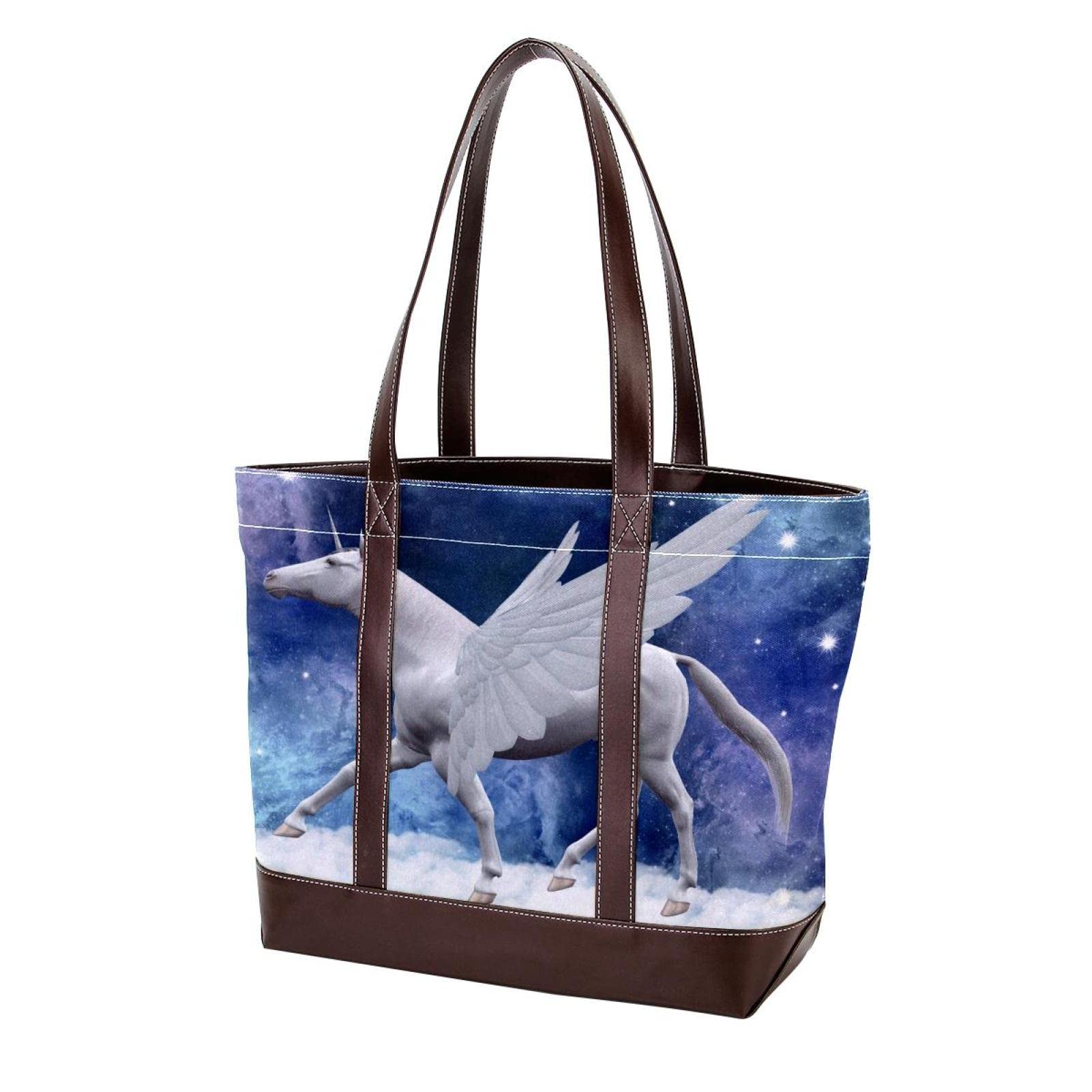 Stylish Thai Flowers Large Tote Bag for Women - Genuine Leather & Canvas Shoulder Bag with Top Handle, Perfect for Work, Travel & Shopping