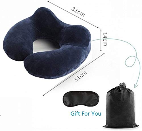 Comfortable Travel Neck Pillow for Airplane Sleeping - Portable & Foldable Memory Foam Neck Rest for Flights, Trains, Office & Home Use - Purple (Perfect for Long Trips & Relaxation)