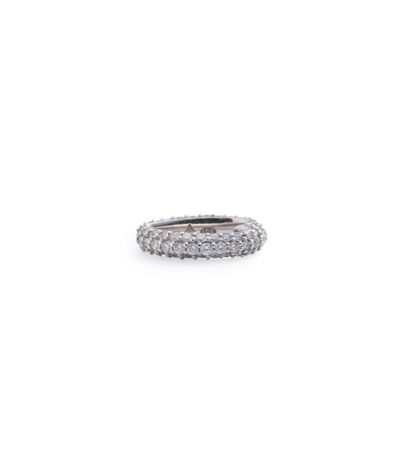 Pave Oval Heartbeat White Gold Ring - Elegant Jewelry for Women, Perfect for Valentine's Day Gifts, Anniversaries & Romantic Occasions
