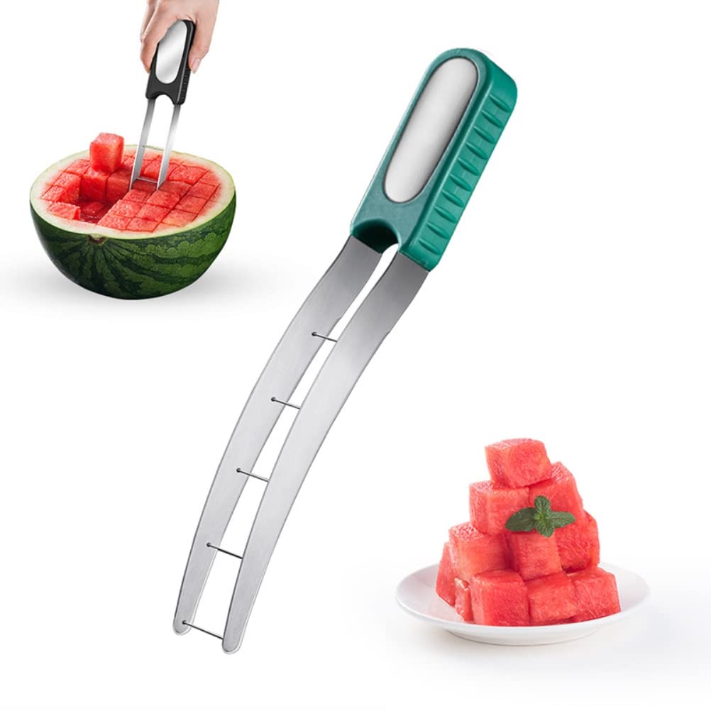 Premium 304 Stainless Steel Watermelon Cutter - Quick Cube Slicer & Fruit Salad Maker | Perfect for Summer BBQs, Picnics, and Healthy Kitchen Snacks