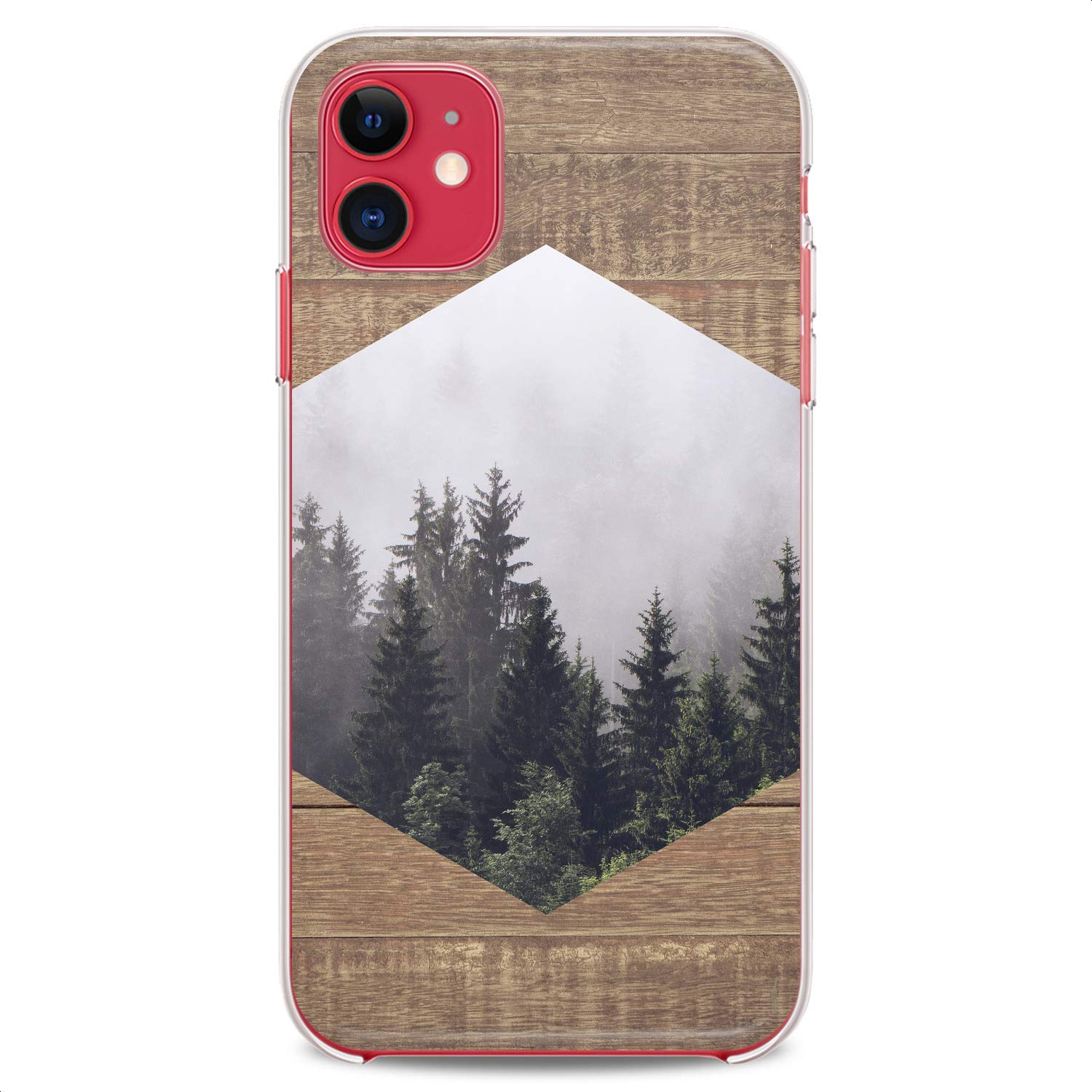 Premium TPU Case for Apple iPhone 12 Pro Max (6.7 Inch) - Soft Flexible Silicone Cover with Nature-Inspired Forest & Wood Geometric Design - Slim Fit Clear Fog Protection - Perfect for Women & Girls - Ideal for Daily Use, Outdoor Activities & Fashion Protection