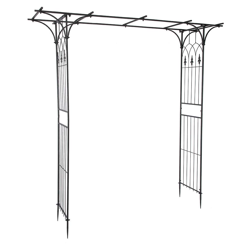 Metal Garden Arch Trellis for Climbing Plants - Rust-Resistant Wedding Arch, Rose Vine Support, Outdoor Walkway Decor - Perfect for Weddings, Gardens & Backyard Landscaping