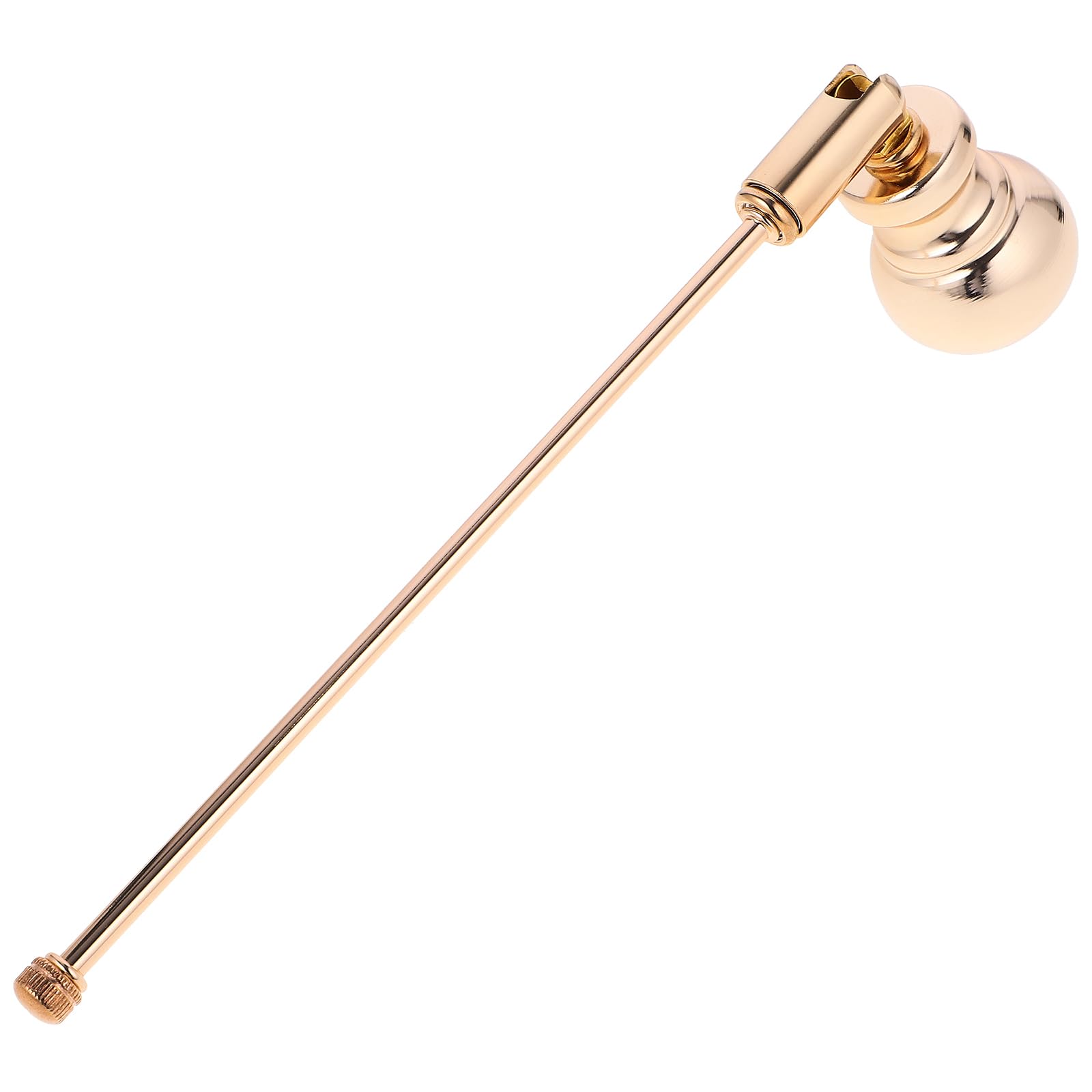 DOITOOL Long Handle Metal Candle Wick Snuffer - Polished Bell Shaped Flame Extinguisher Tool for Safely Putting Out Candles (Golden, 25cm) - Perfect for Home Decor, Romantic Dinners & Spa Relaxation