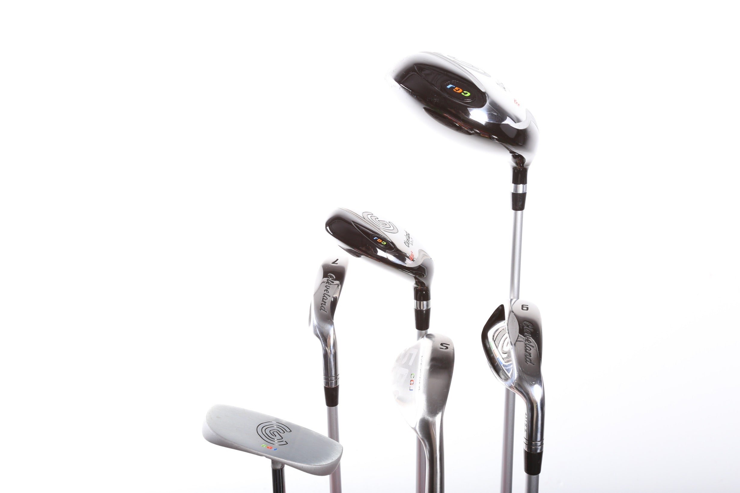 Cleveland CGJ Medium Driver Golf Club Set for Youth - Right Handed (RH) with HY, 7I, 9I, SW & Putter | Perfect for Junior Golf Training & Tournaments
