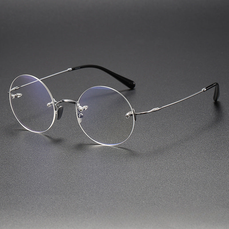Stylish Jarek Titanium Rimless Oval Glasses Frames - Lightweight & Durable Eyewear for Men & Women | Perfect for Office, Reading & Everyday Use
