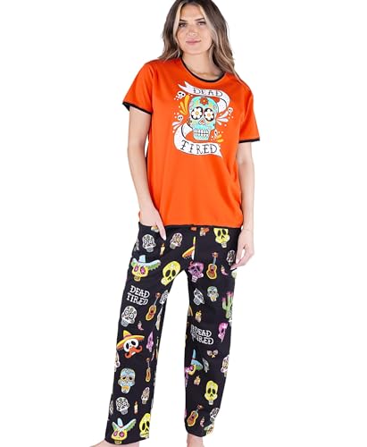 Dead Tired Orange Womens Pj Set