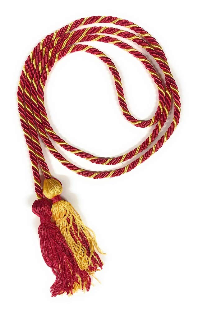 Red and Gold Graduation Honor Cords - Academic Achievement Sash for High School & College Ceremonies - Perfect for Graduation, Commencement & Honor Society Events