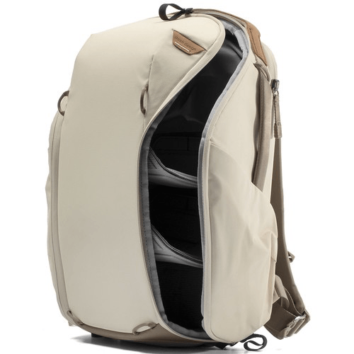 Peak Design Everyday Backpack 15L - Waterproof Laptop Backpack with Zip Closure in Bone Color - Perfect for Travel, Work & Photography Gear Storage