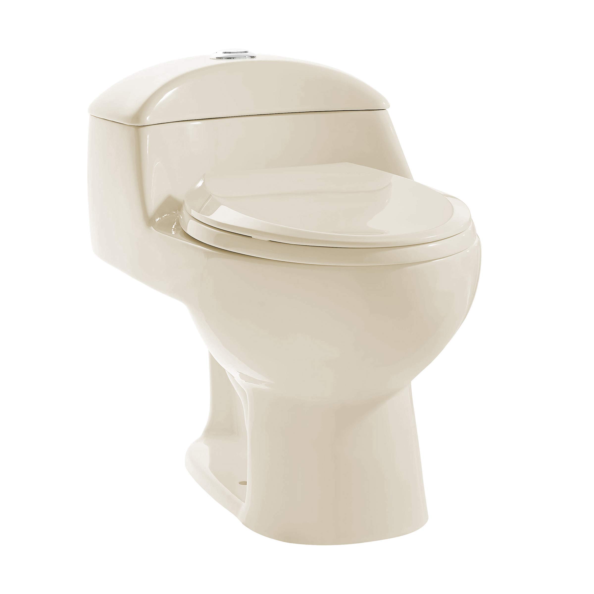 Swiss Madison SM-1T803BQ Chateau One Piece Elongated Dual Flush Toilet 0.8/1.28 GPF - Water Efficient Bisque Toilet for Modern Bathrooms | Perfect for Home Renovation & Small Bathroom Spaces