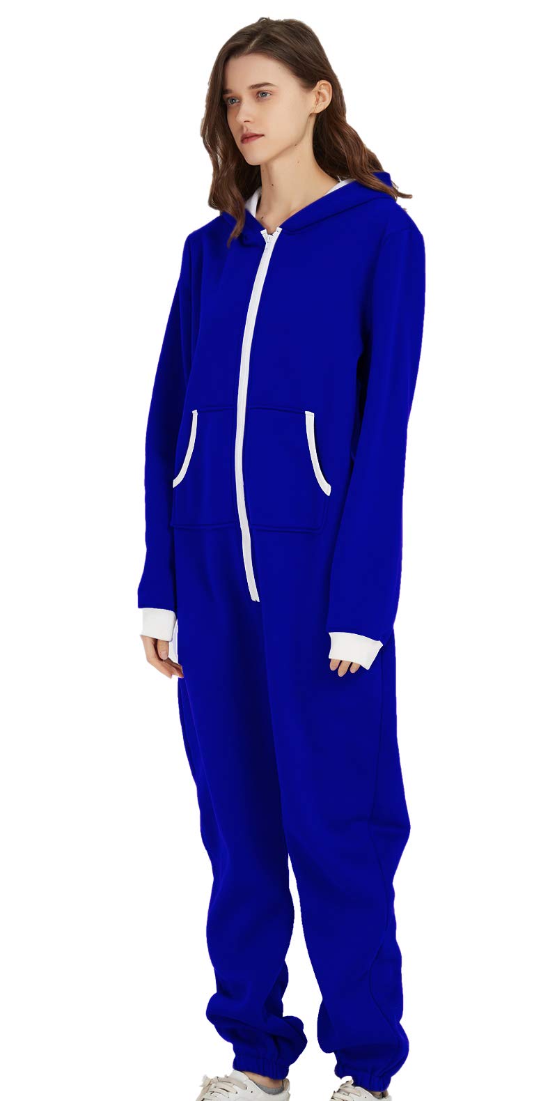 Unisex Adult Hooded Jumpsuit Pajama & Sportswear Onesie - Comfortable All-in-One Outfit for Women & Men | Perfect for Lounging, Sleepwear & Casual Wear