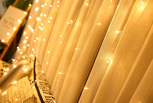 ViperFly 300 LED Curtain Fairy Lights with Remote Control - Waterproof Outdoor String Lights for Patio, Garden, Wedding & Party Decorations
