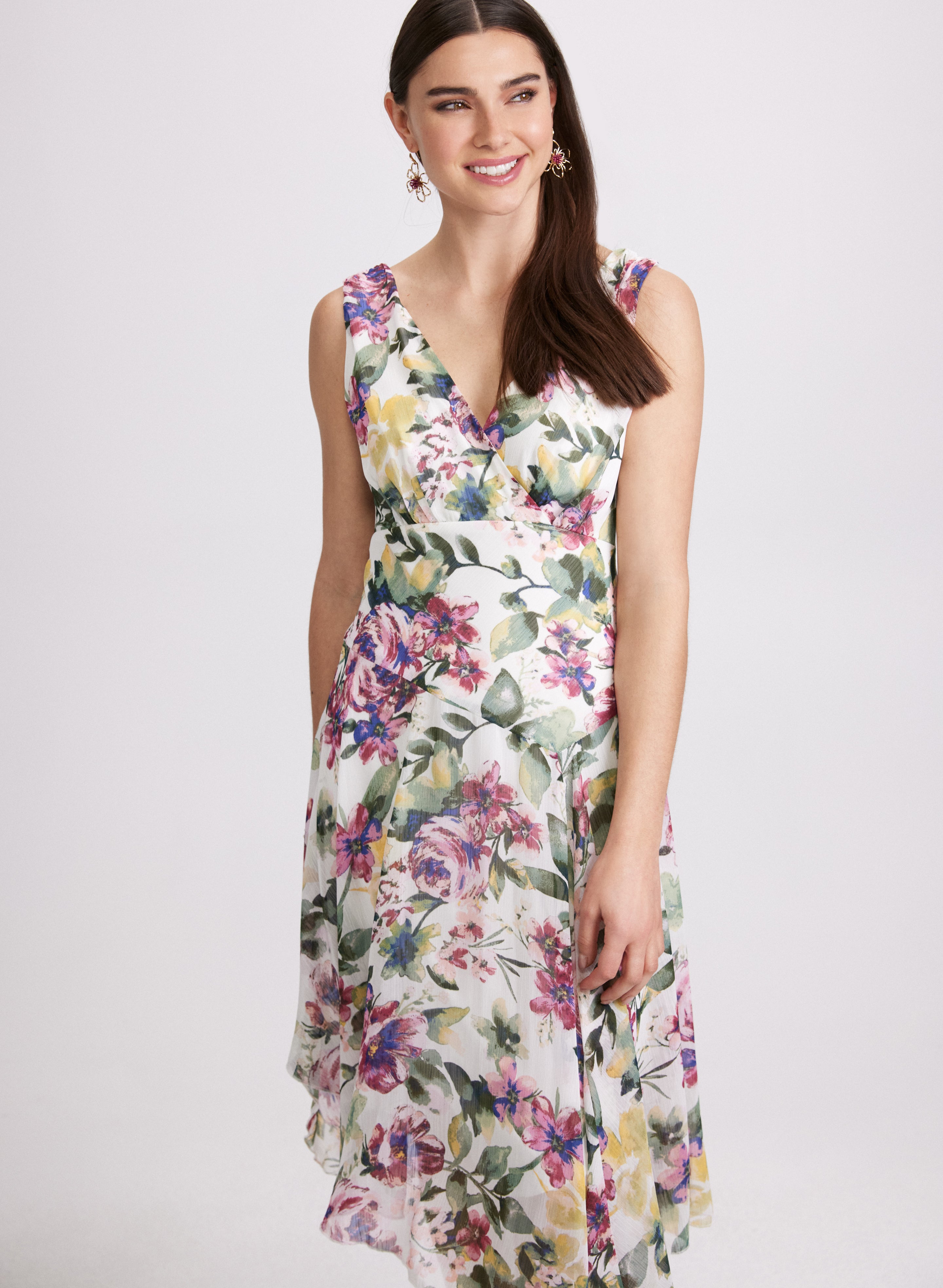 Floral Print Dress for Women - Summer Boho Flowy Maxi Dress with Pockets | Perfect for Beach, Vacation & Casual Outings