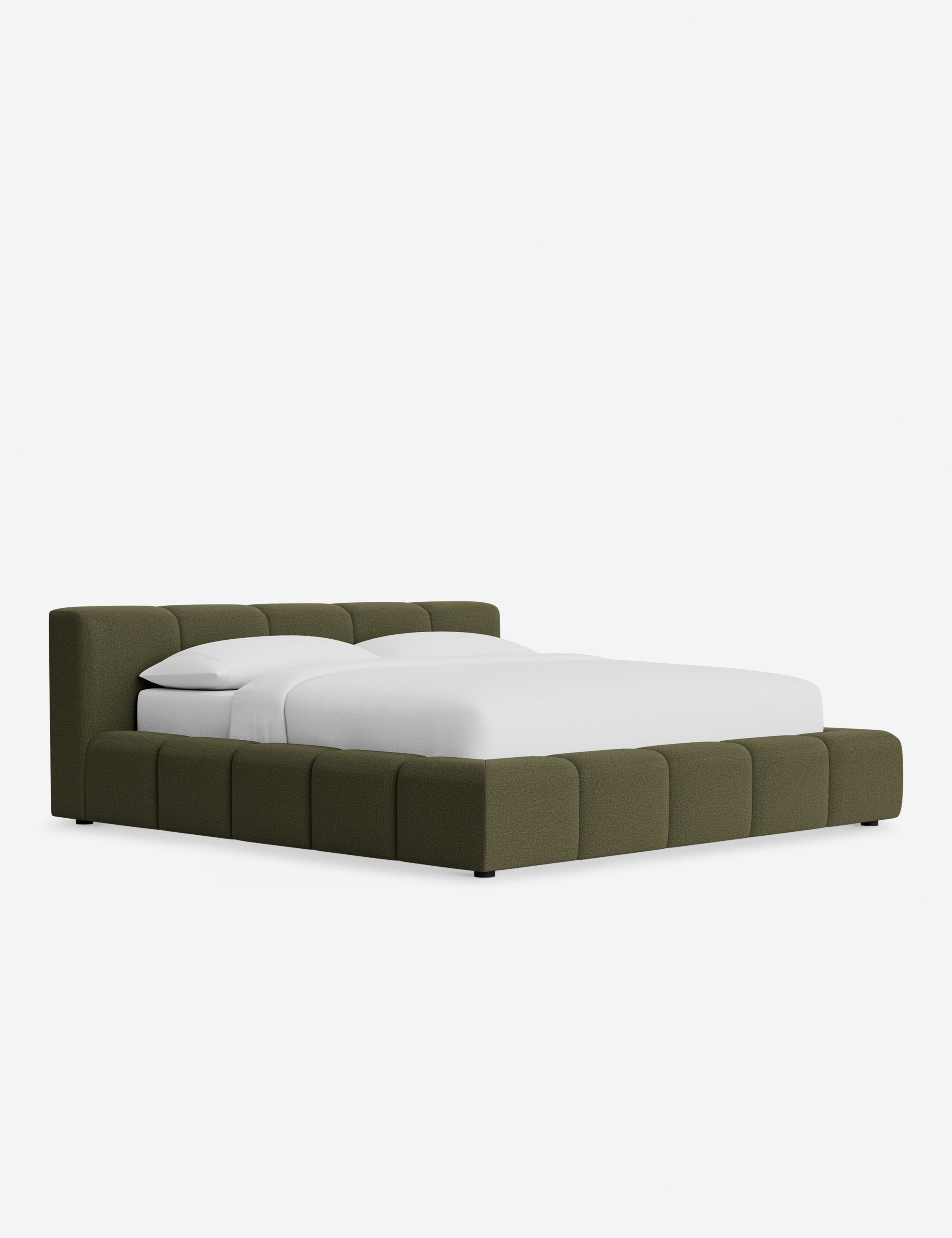 Cambry Platform Bed Frame - Modern Minimalist Wooden Bed with Headboard - Perfect for Bedroom, Guest Room & Small Spaces