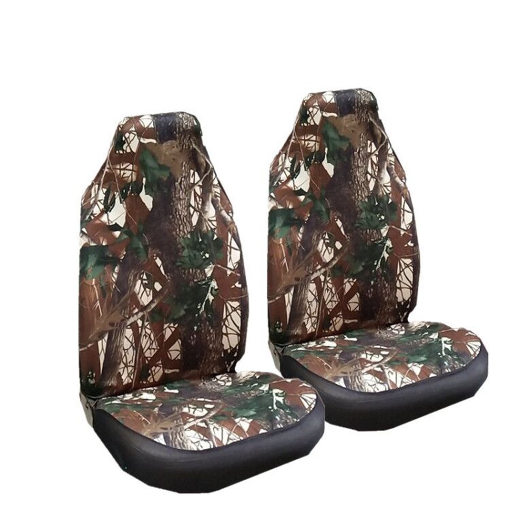 Universal Camouflage Car Seat Covers 2-Pack - Durable Front Bucket Seat Protectors for SUV, Truck & Auto - Waterproof & Anti-Slip Blanket Pad for Outdoor, Hunting & Road Trips