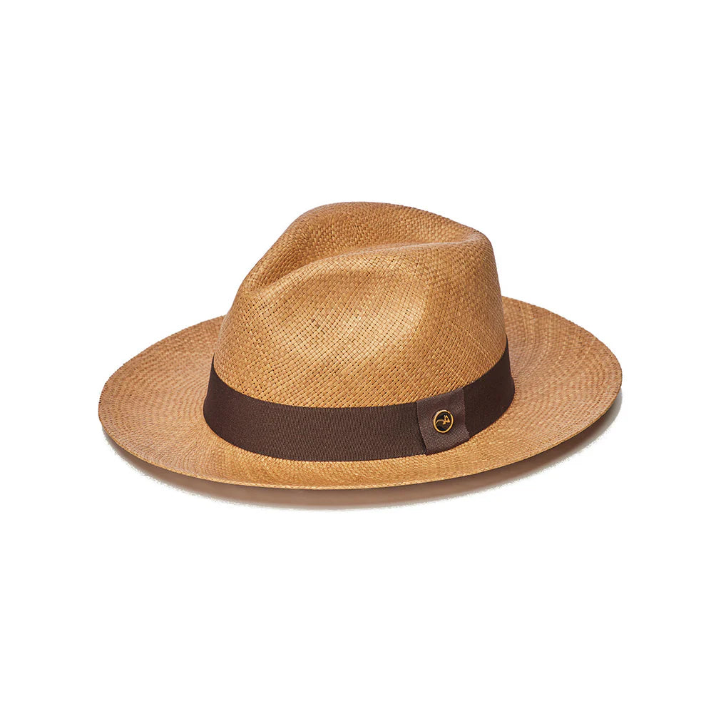 California Hector Panama Straw Fedora Hat for Men - Classic Summer Sun Hat for Outdoor, Beach, and Travel