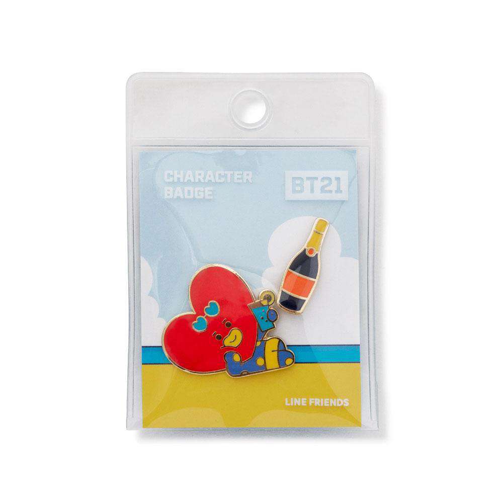 BT21 BON VOYAGE Character Pin Badge - Cute K-Pop Collectible for Backpacks, Jackets & Caps - Perfect for BTS Fans & K-Pop Merch Lovers