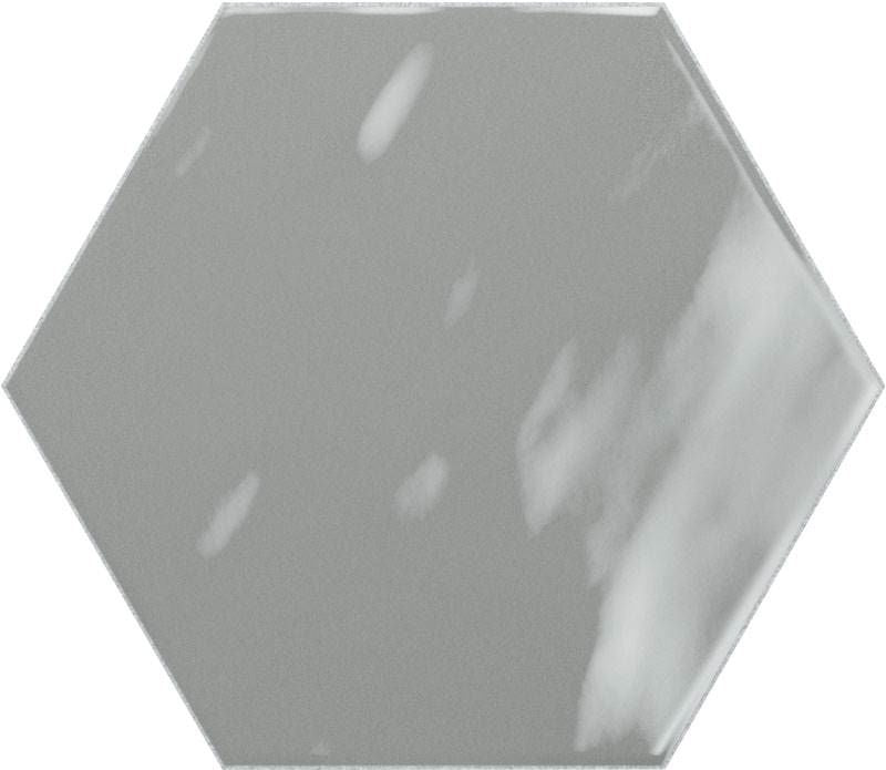 Magnolia Hex Grey Ceramic Tile 6x7 - Premium Mosaic Bathroom Floor & Kitchen Backsplash Tile for Modern Home Decor