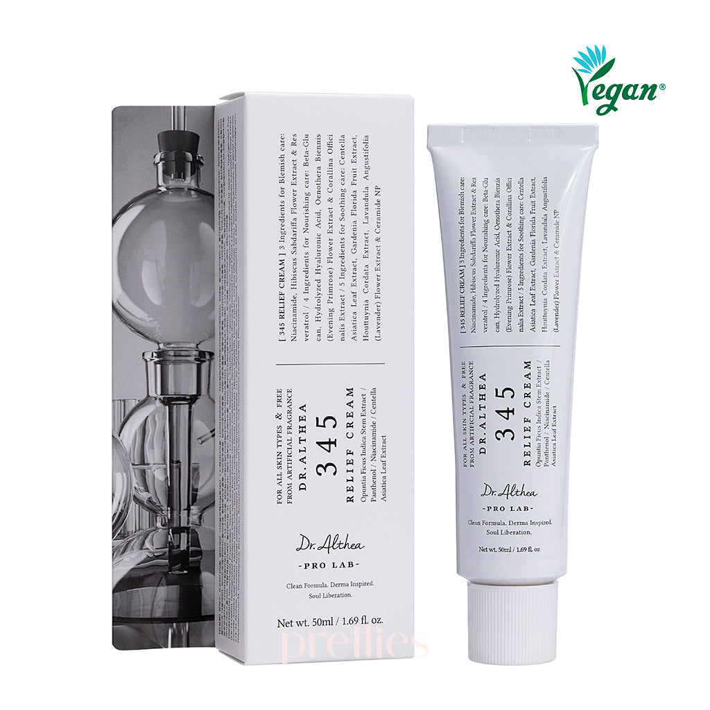 Dr.Althea 345 Relief Cream 50ml - Soothing Skin Care for Eczema, Psoriasis & Dry Skin - Perfect for Daily Moisturizing & Nighttime Relief