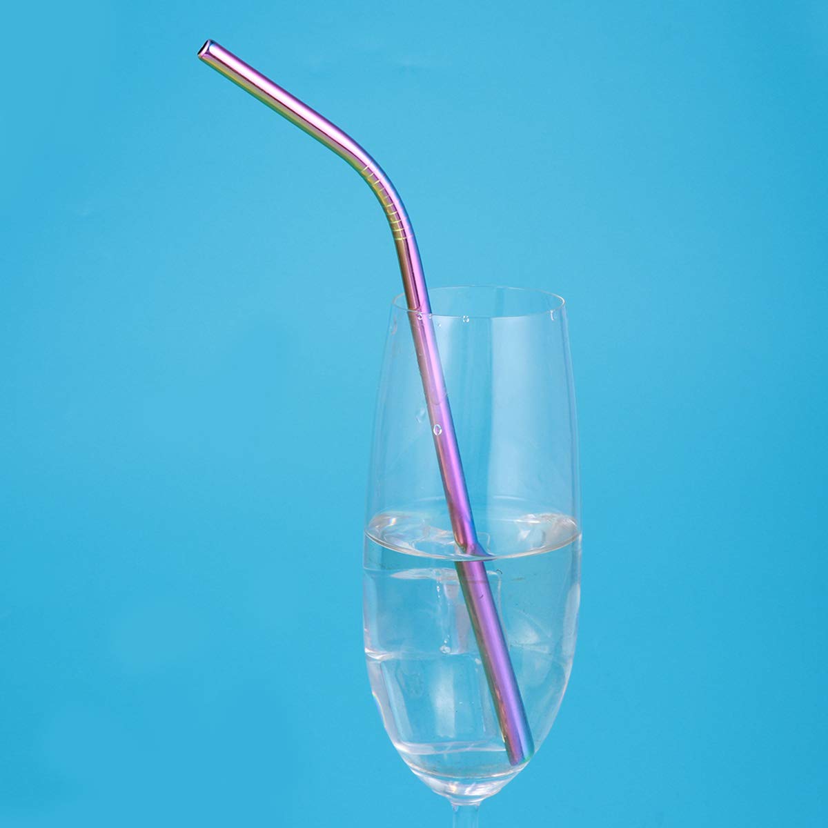 Cabilock 1 Pack Stainless Steel Straight Drinking Straws for Tumblers - Reusable Metal Straws for Smoothies, Iced Coffee & Cold Beverages at Home or On-the-Go