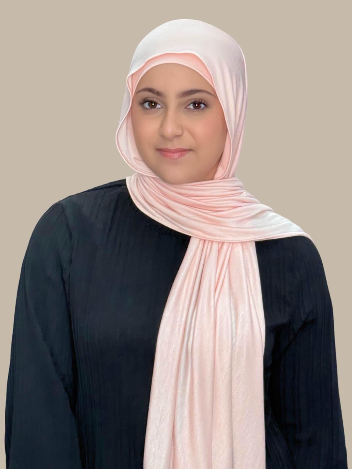 Modish Girl Premium Jersey Hijab with Pearl Accents - Soft & Comfortable Muslim Headscarf for Women - Perfect for Daily Wear, Prayer, and Special Occasions
