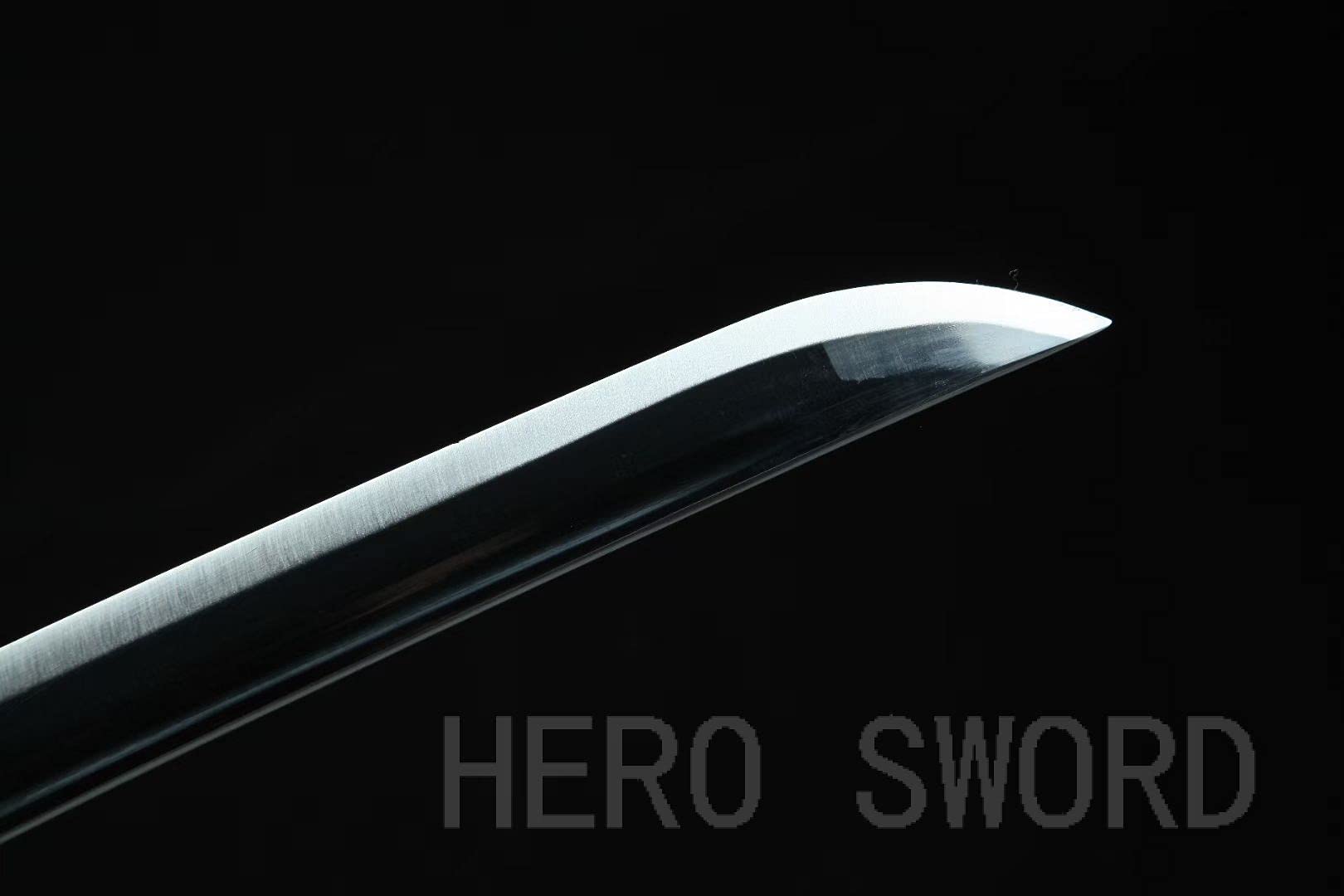 HERO SWORD Japanese Anime Katana - Hand Forged 1045 Carbon Steel Samurai Sword, Full Tang Handmade Sharp Blade - Demon Slayer Replica Sword for Cosplay, Martial Arts Training & Anime Collection