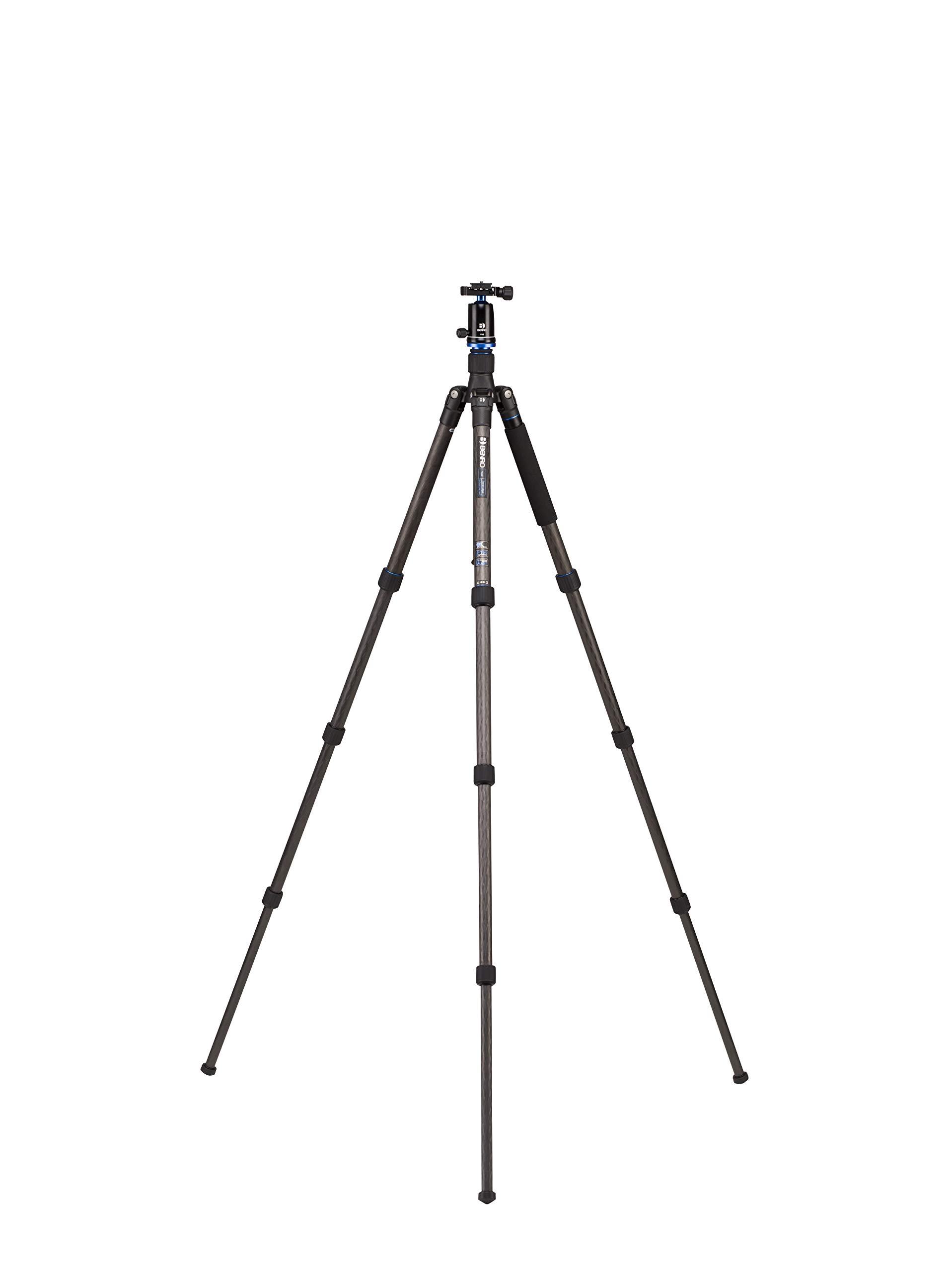 Benro Travel Angel S2 Carbon Fiber Tripod 4-Section V1 - Compact & Lightweight Travel Tripod for DSLR Cameras, Perfect for Hiking, Vlogging & Outdoor Photography