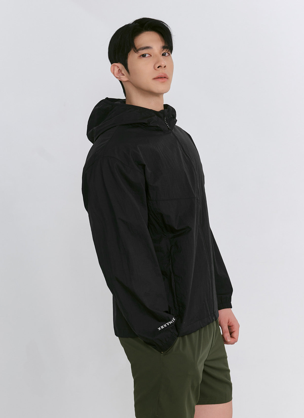 Men's Air Flow Hooded Windbreaker Jacket - Lightweight & Breathable for Running, Hiking & Outdoor Activities