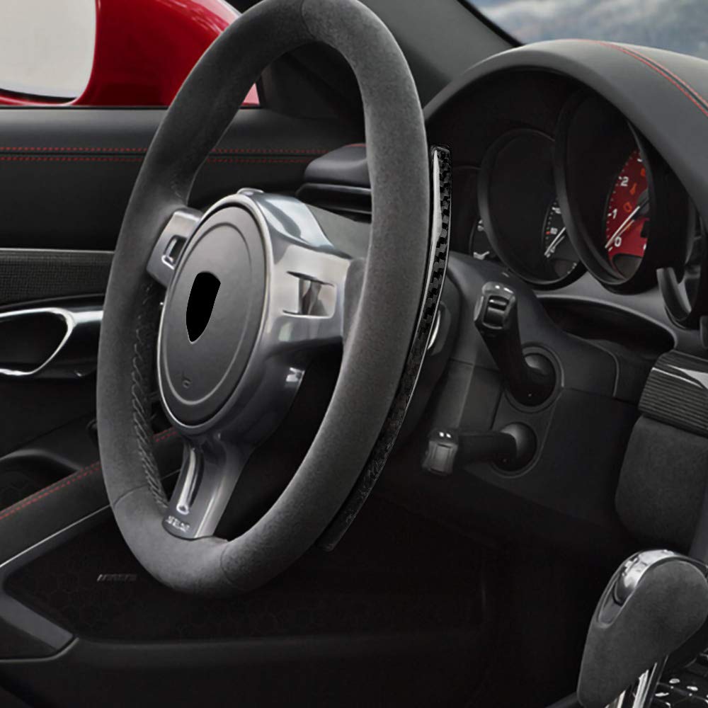 Carbon Fiber Steering Wheel Shift Paddles for Porsche 911 Carrera 991 (2012-2019) & Cayman (2013-2019) - Black Extended Shifter Trim Cover Accessories | Enhance Driving Performance & Racing Experience