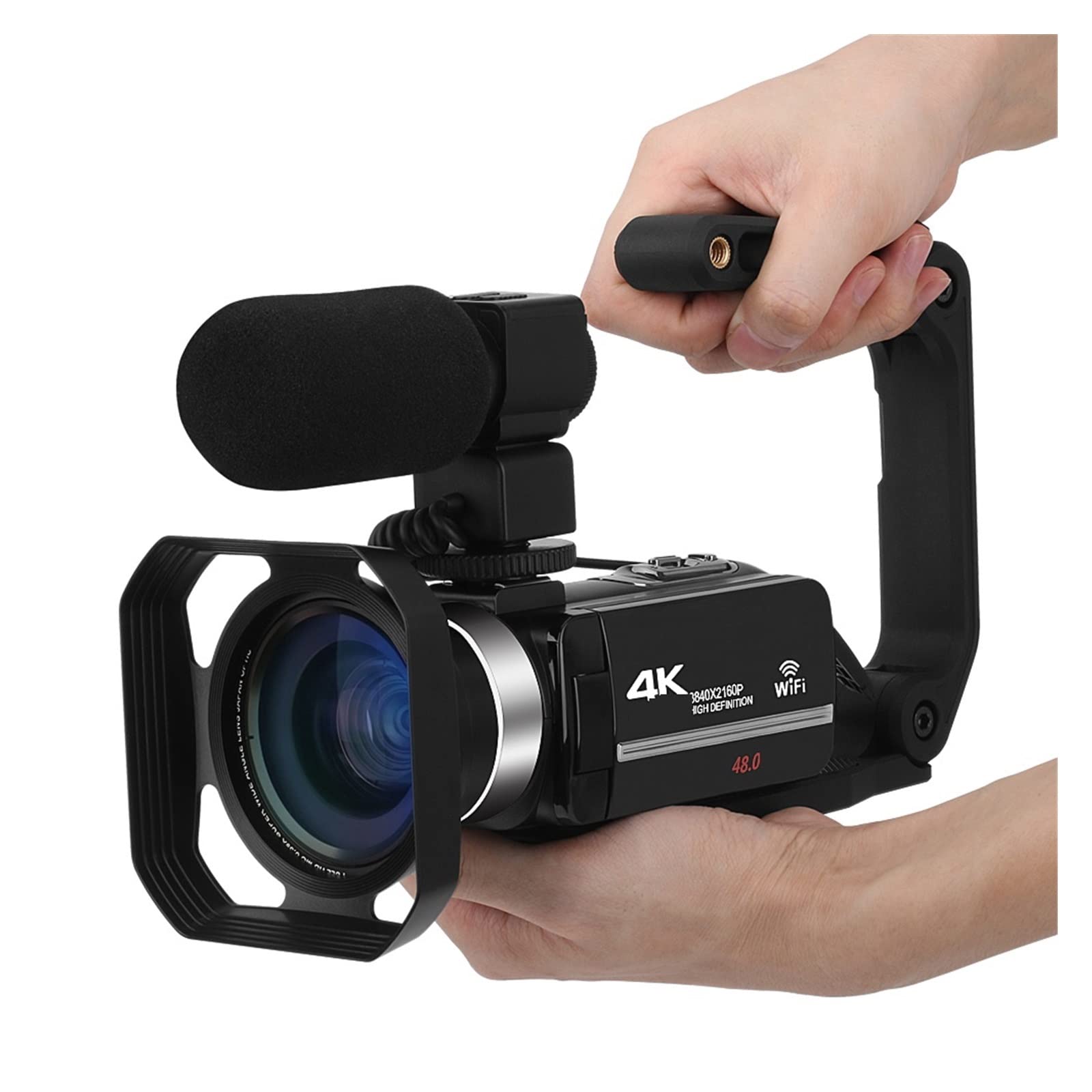 BODORME 4K 48MP Digital Video Camera with Rotating Screen, Loop Recording & Time Lapse - Perfect for Vlogging, Blogging, Live Streaming & Webcam Use (Includes 16GB SD Card)