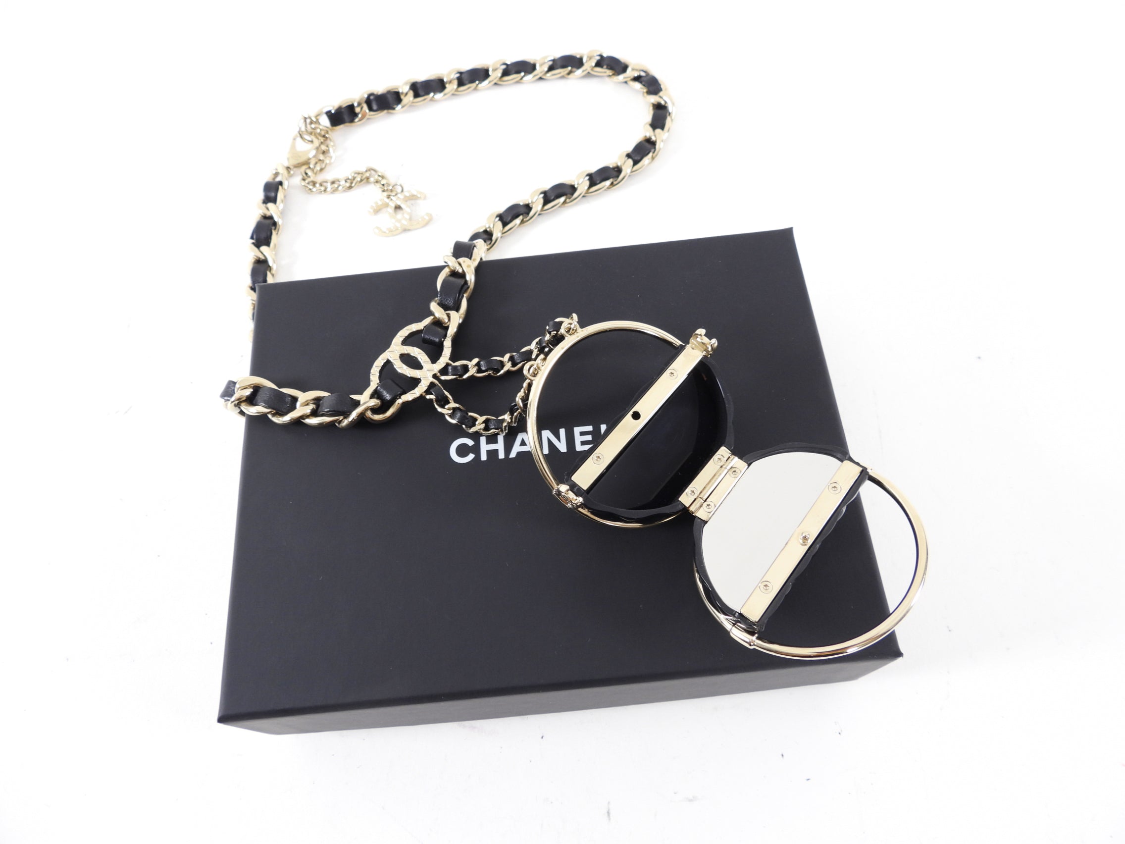 Chanel 23C Hula Hoop Bag Compact Charm Necklace & Belt - Luxury Fashion Accessory for Women, Perfect for Parties, Date Nights & Special Occasions