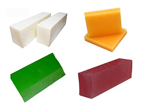 Karan Herbs Goat Milk, Papaya, Neem Tulsi & Red Wine Soap Base Combo Pack - 4 Natural Handmade Soap Bars (100g Each) for Skin Care, Gifts & Spa Use