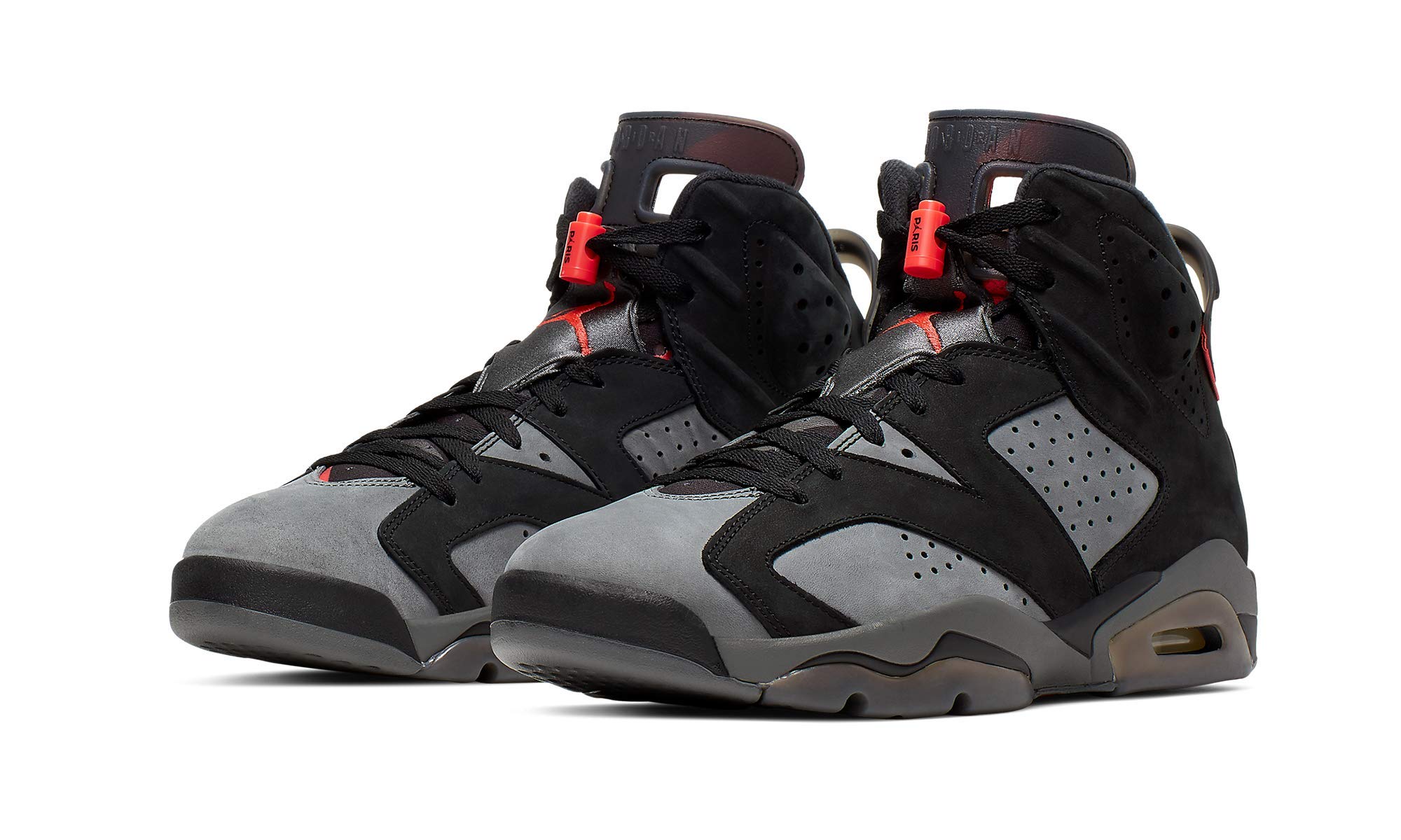 Jordan Air 6 Retro Basketball Shoes - Iron Grey/Infrared 23-Black 11 - Men's High-Top Sneakers for Streetwear & Court Performance