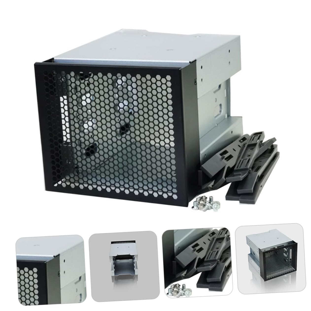 4 Bay HDD SSD Hard Drive Enclosure Bracket for 5.25