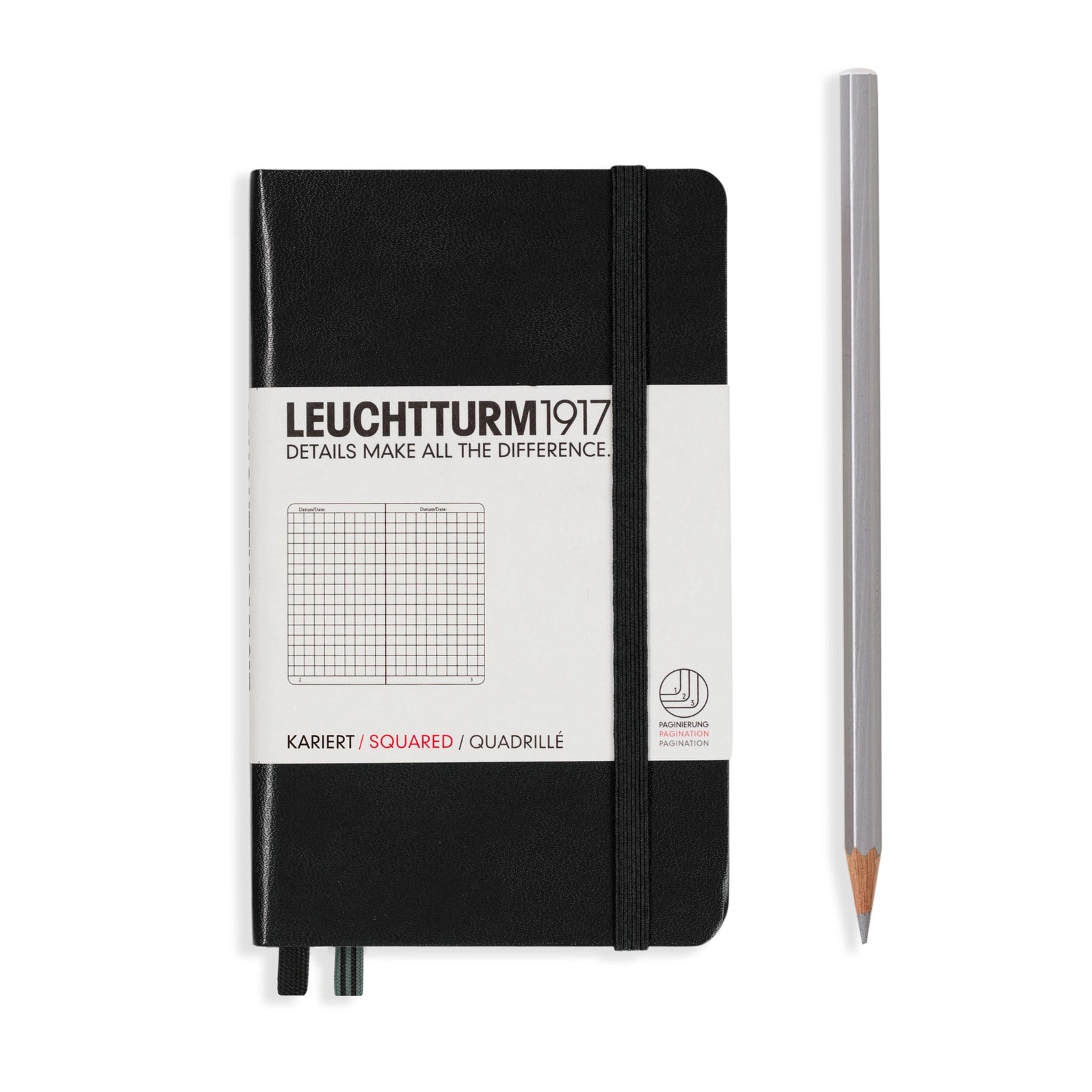 Leuchtturm1917 Hardcover A6 Notebook - Black Pocket Journal for Writing, Sketching & Note Taking - Perfect for Students, Artists & Professionals