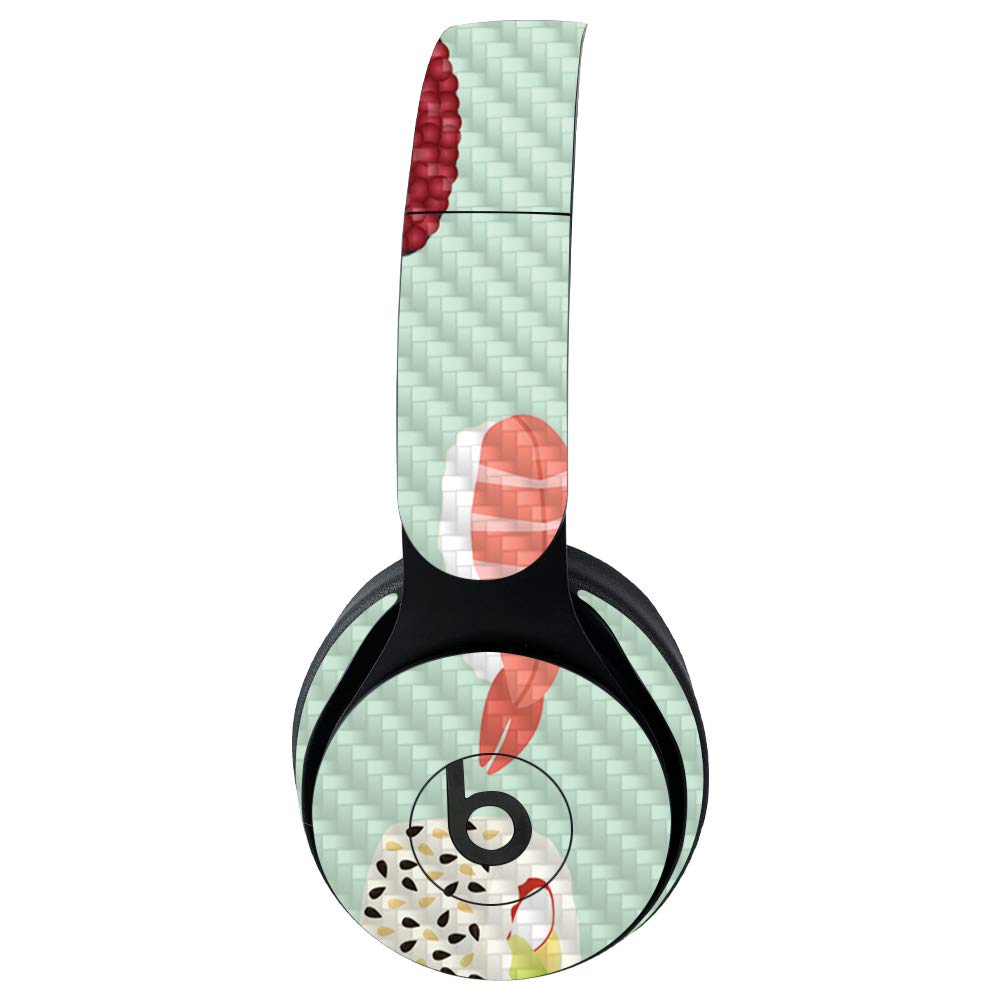Premium Carbon Fiber Skin for Beats Solo Pro Wireless Headphones - Sushi Design | Durable Protective Cover with Textured Finish | Easy to Apply & Remove | Made in USA | Perfect for Gym, Travel & Daily Use