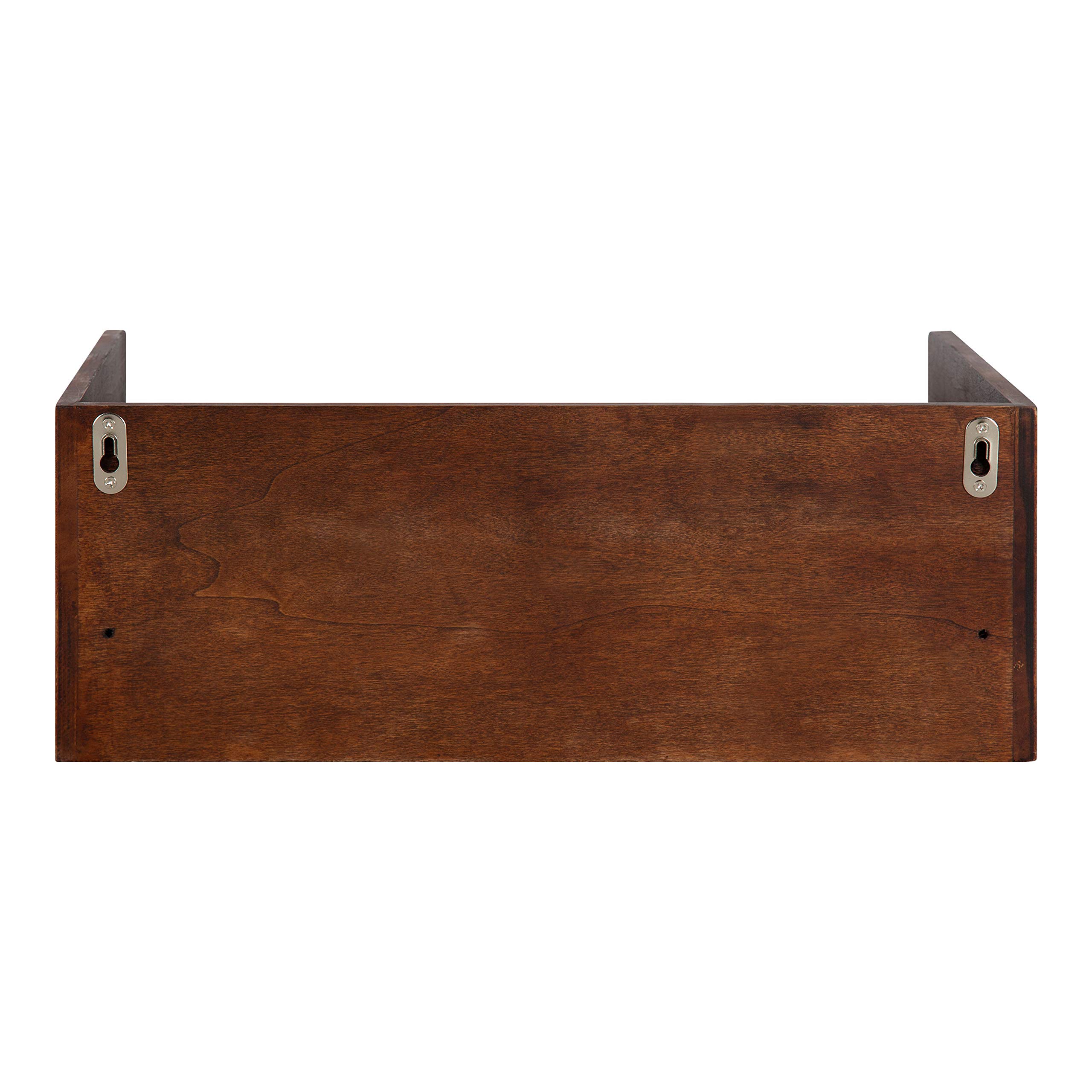 Kate and Laurel Kitt Modern Floating Wall Shelf Side Table with Drawer - 18