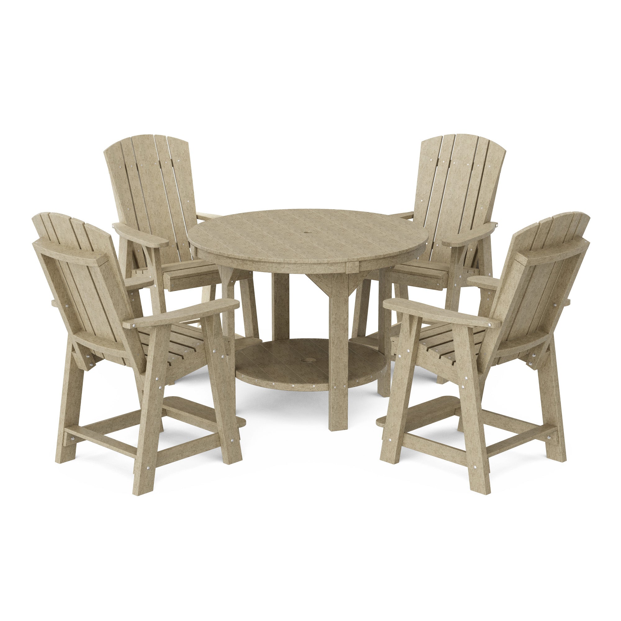 Heritage 5-Piece 48-Inch Pub Counter Height Dining Set - Perfect for Kitchen Islands, Breakfast Bars & Small Space Entertaining