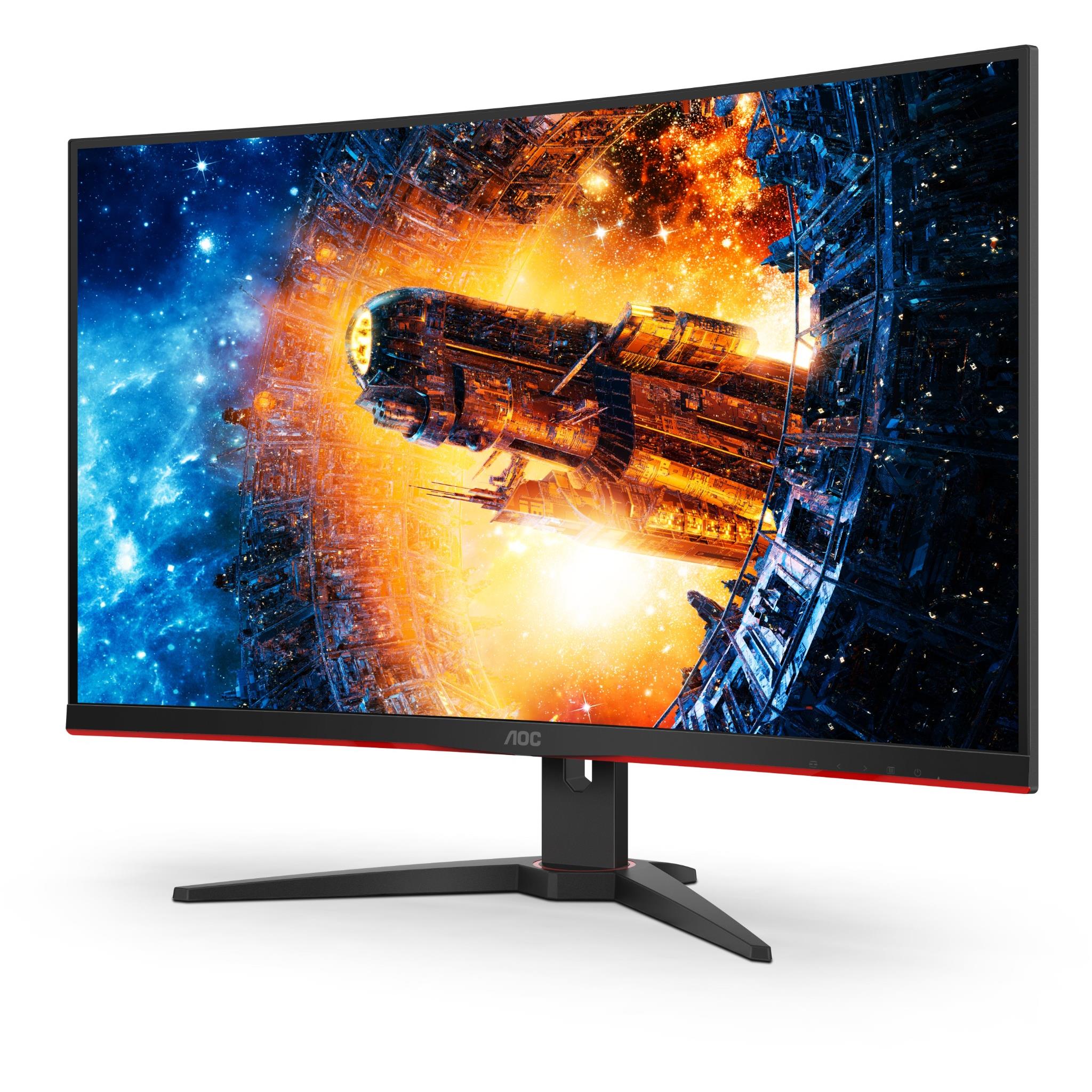 AOC C32G2ZE 32-inch Full HD 240Hz Curved Gaming Monitor - Ultra Fast Refresh Rate, 1ms Response Time for Competitive Gaming, Streaming & Esports