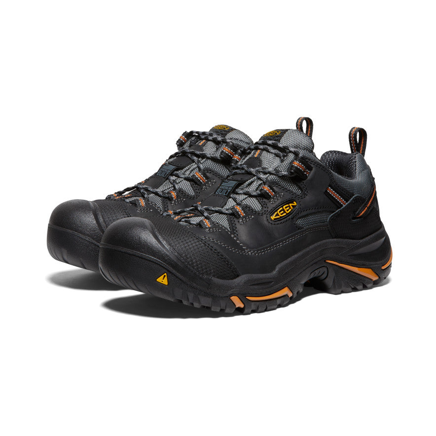 Men's Braddock Low Steel Toe Work Boots - Black/Bossa Nova | Durable Safety Shoes for Construction, Warehouse & Outdoor Work